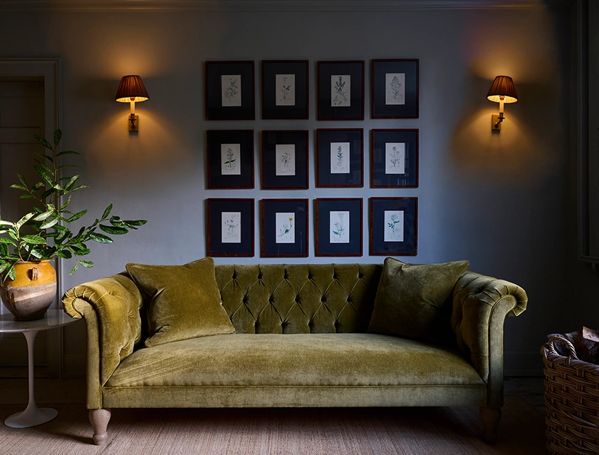 Arncliffe 3 Seater Sofa in Traditional Vintage Velvet Olive_tablet